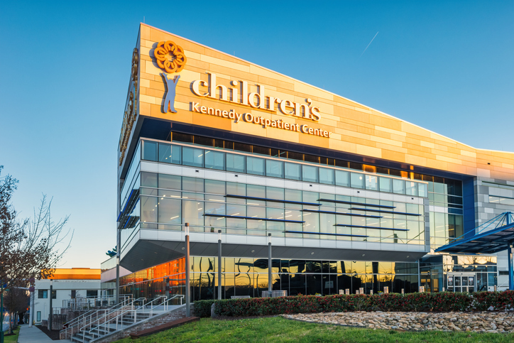 exterior view of Erlanger Children's Hospital