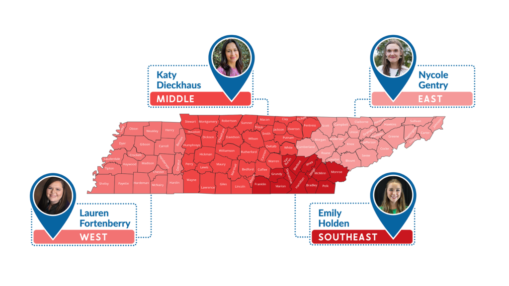 Safer TN Regional Coordinator Map